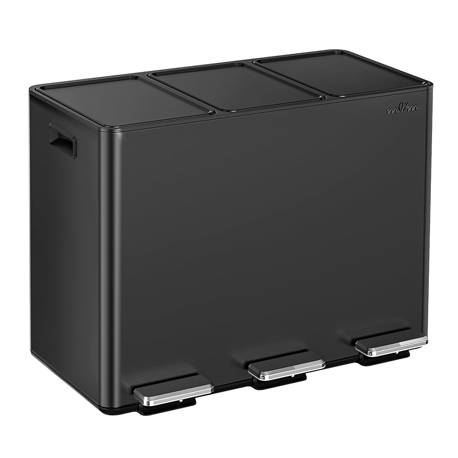 Amazon｜mVm ゴミ箱 分別 横型3分別 3×15L ダストボックス 蓋